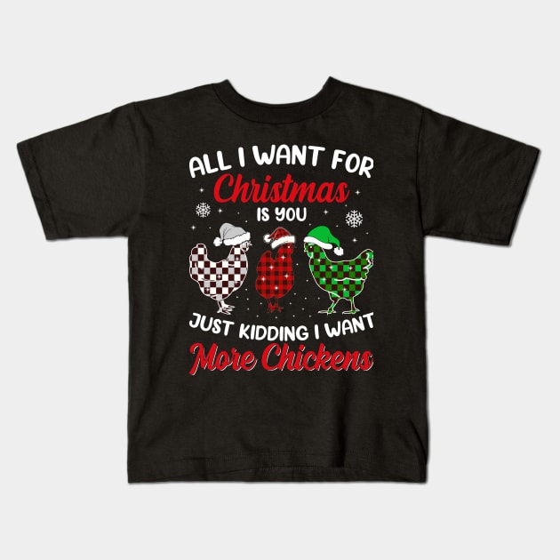 All I Want For Christmas Is Kids T-Shirt by MZeeDesigns